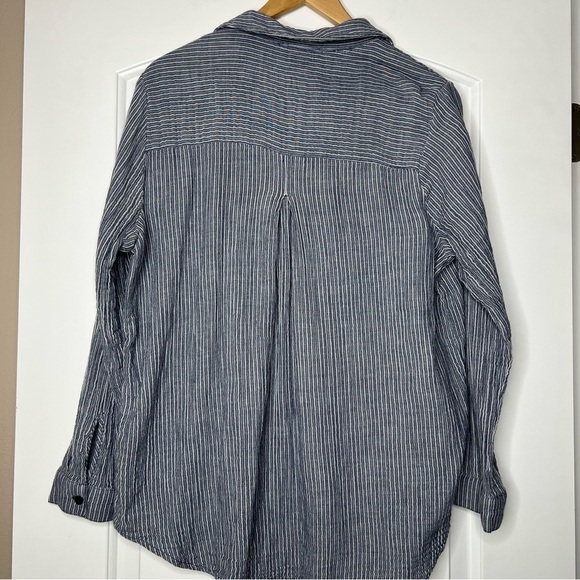 BeachLunchLounge blue Striped Top size large - Picture 4 of 7